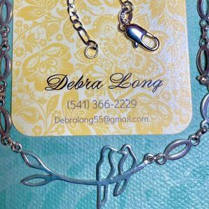 925 Silver "Birds on Branch" Necklace 22"